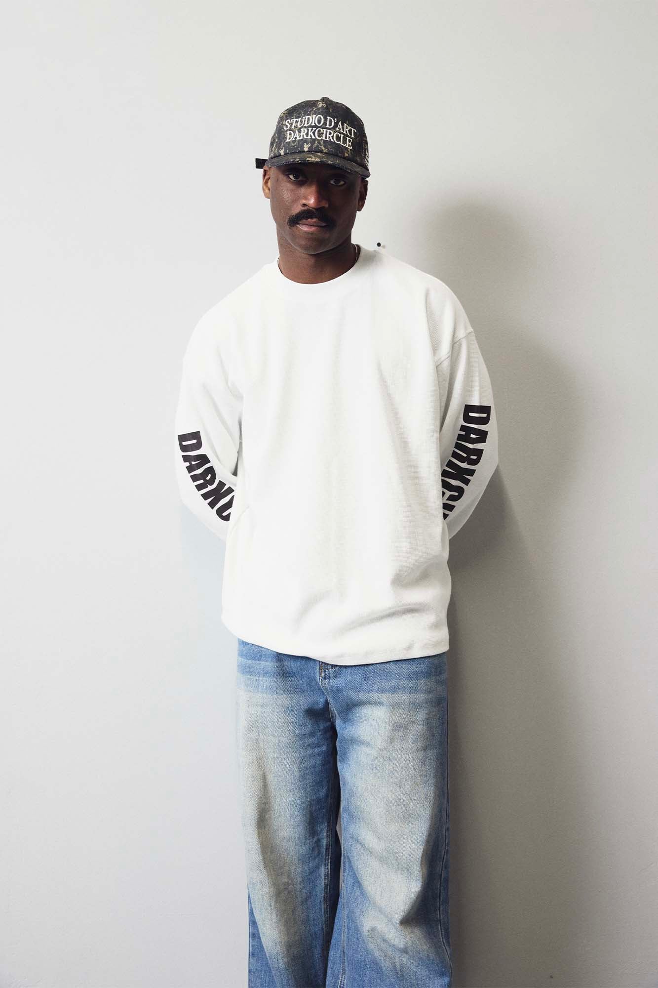 Waffle Knit Long Sleeve - White